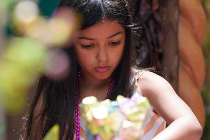 Collecting colourful eggs during the Easter Egg Hunt